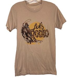 Let's Rodeo Graphic Tee - Tan